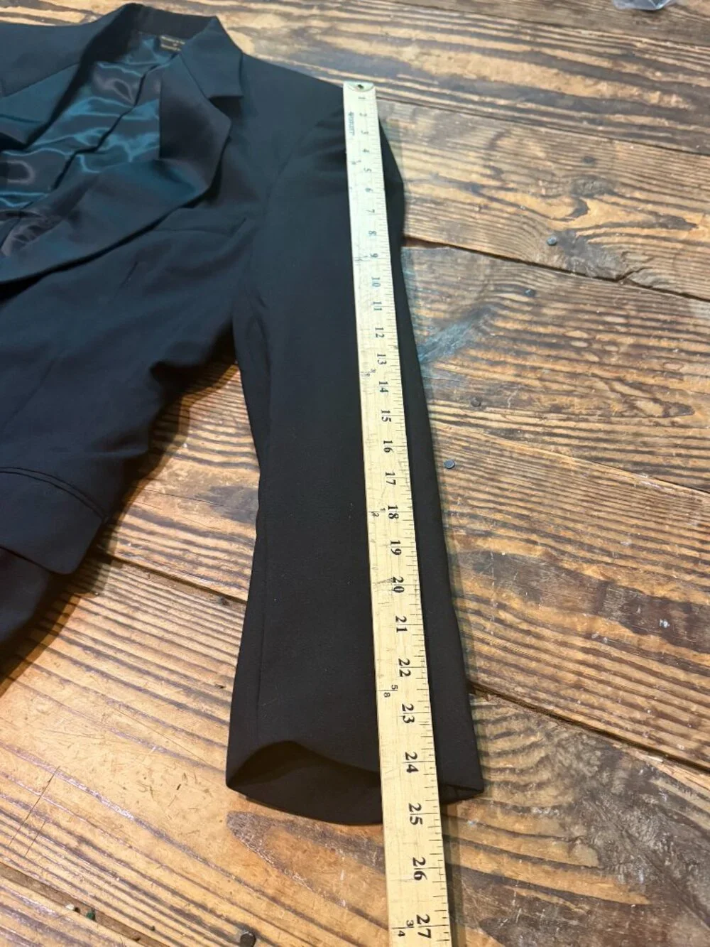 Joseph Abboud Tuxedo Full Suit Size 41 Tall Pants 34x32 Black Bespoke Bowtie Set